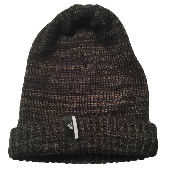 Adiadas Stella McCartney Winter knit hat cap Woman's OS Black gray - Picture 3 of 3